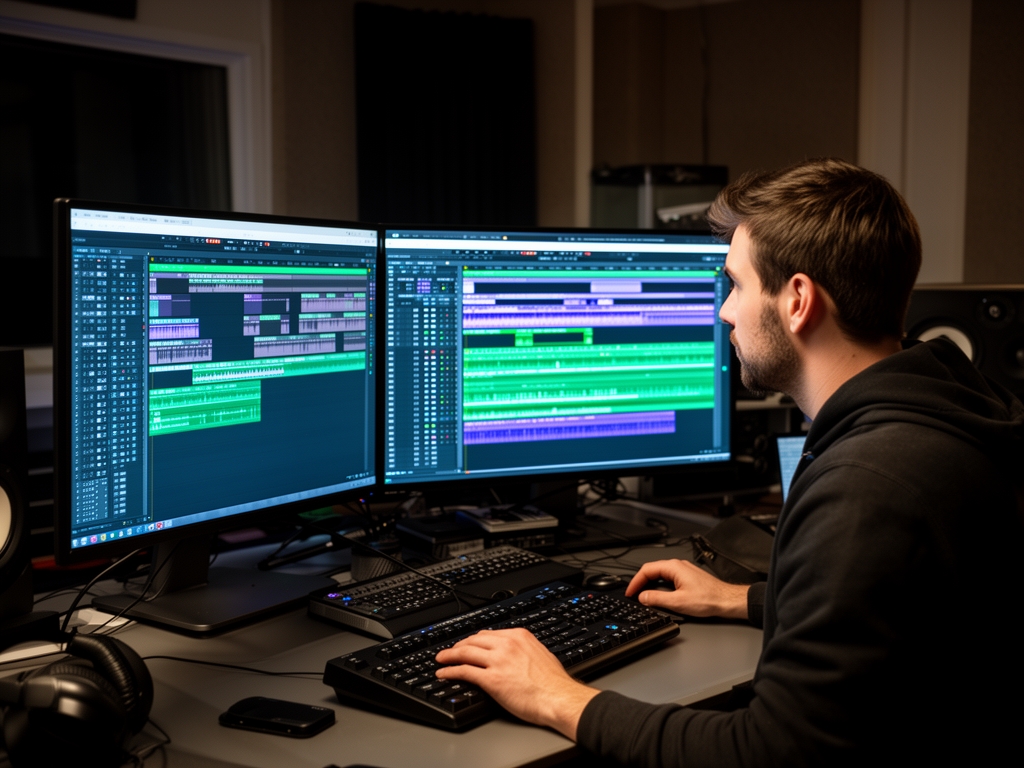 Профессиональная съёмочная группа на открытой натуре — видеопродакшн с операторским краном, световым оборудованием и режиссёром у монитора